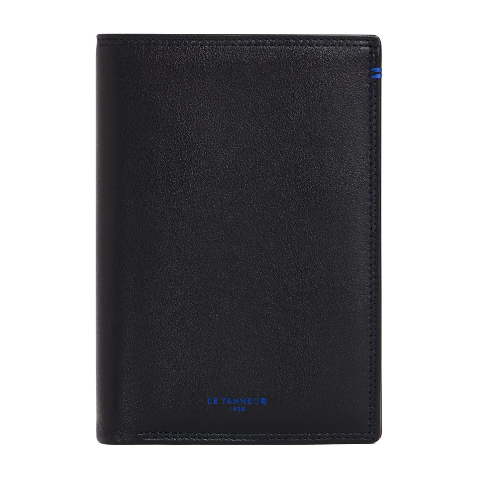 Le Tanneur porte-cartes cuir lisse 9 cartes deux volets homme