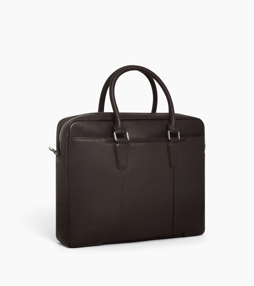Le Tanneur Marceau porte-documents 14" cuir grainé marron