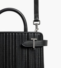 Le Tanneur Emile petit sac main cuir tressé recyclé