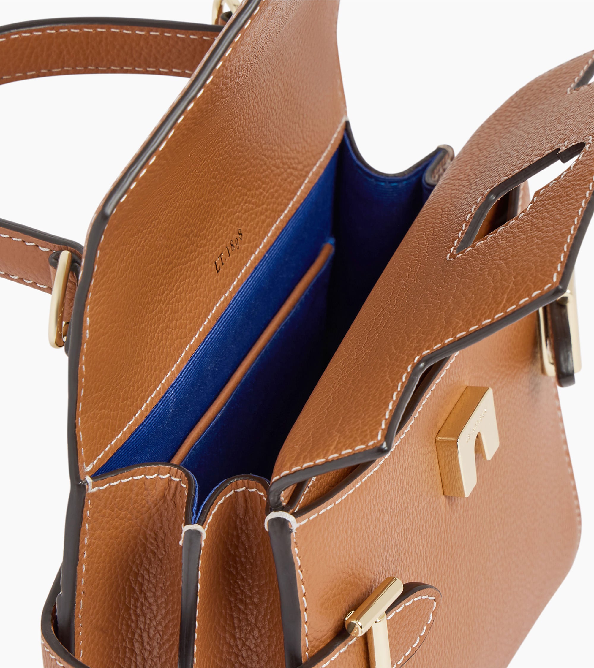 Le Tanneur Emilie petit sac cuir grainé marron