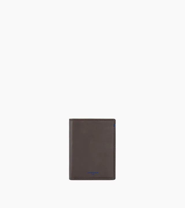 Le Tanneur Martin portefeuille cuir lisse marron Coffee Brown