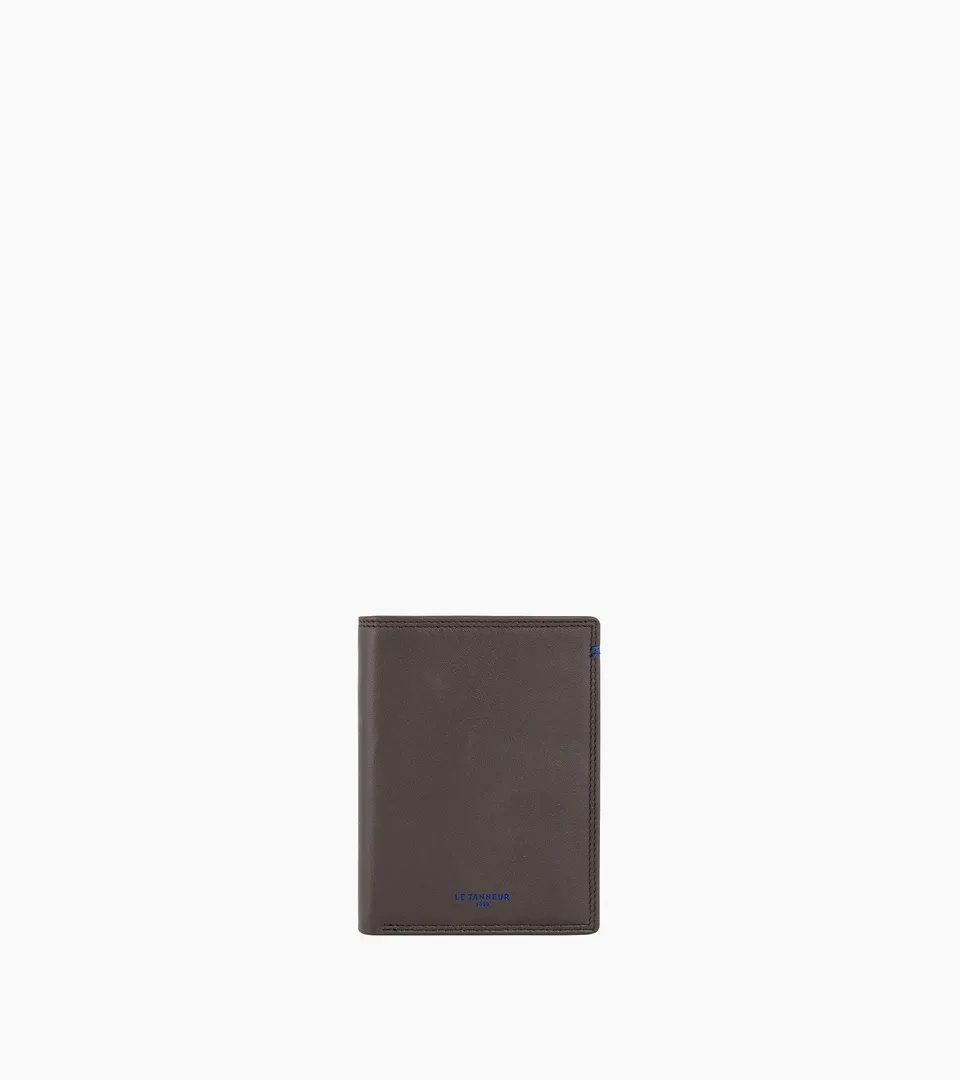 Le Tanneur Martin portefeuille cuir lisse marron Coffee Brown