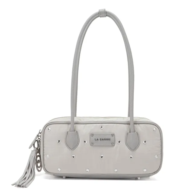La Carrie Wrinkled sac à main nylon gris 30 cm