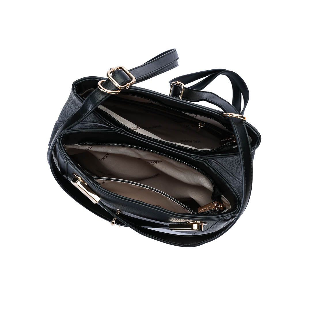 Mac Alyster Alto sac à dos Noir grainé pailleté 28 cm