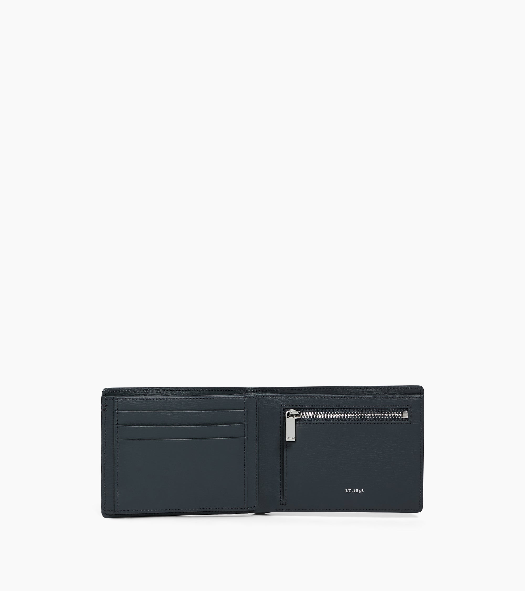 Le Tanneur Lucien portefeuille cuir bleu twilight 2 volets zippé