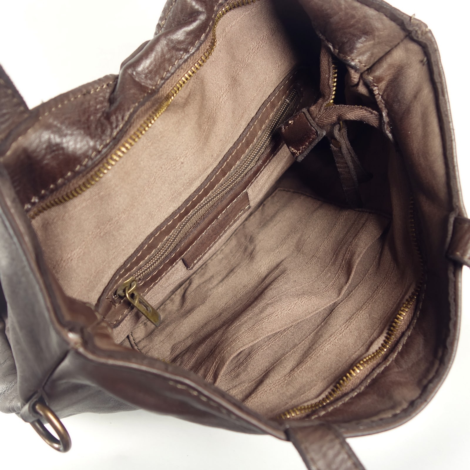 Collection Esprit Cuir Zeudi Sac à Dos Cuir Marron PC 16 Pouces