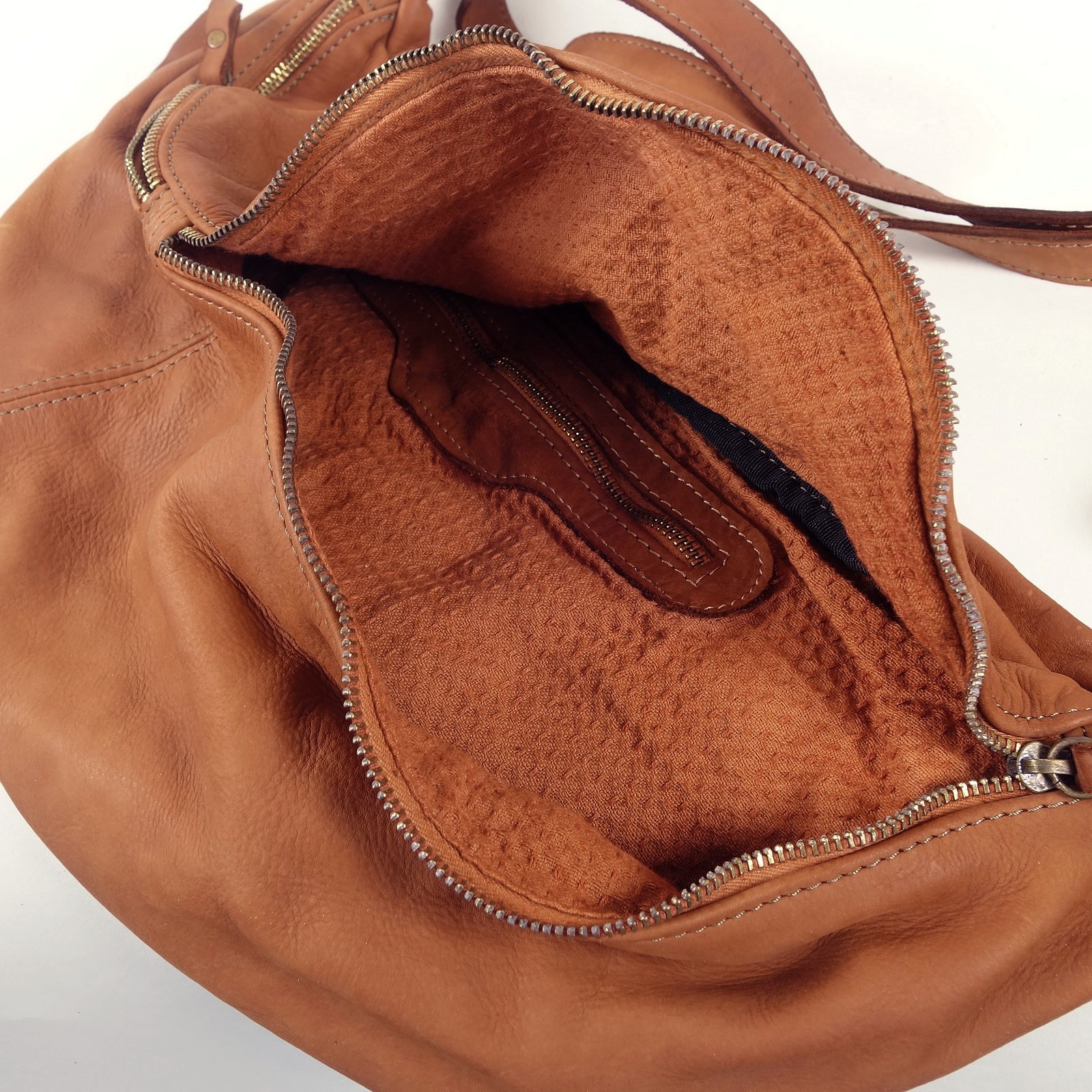 Collection Esprit Cuir OLIVER sac banane cuir naturel holster vintage
