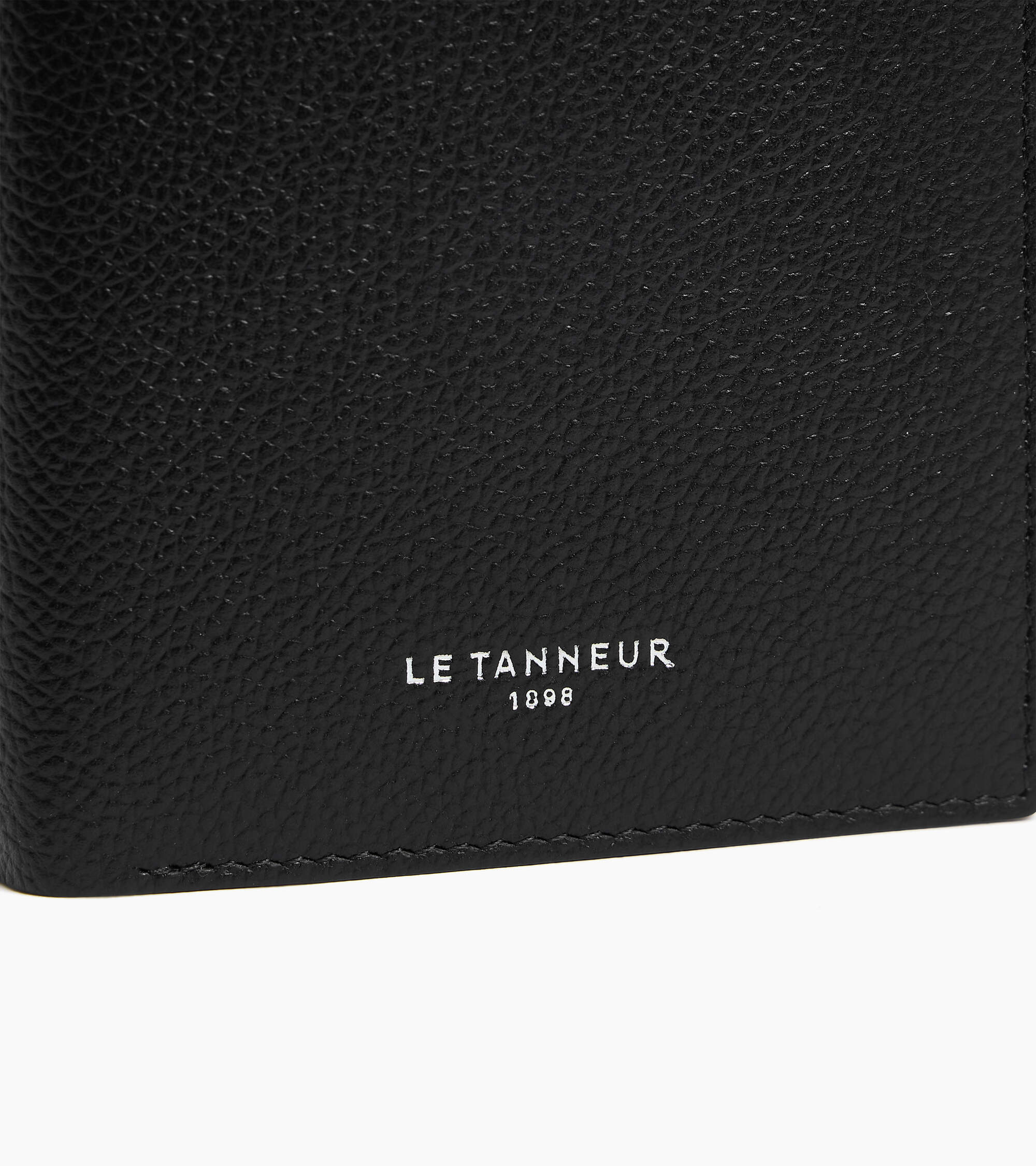 Le Tanneur Lucien portefeuille moyen cuir grainé noir
