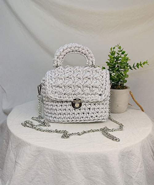 Takiri Love TK758 sac main gris clair métallique