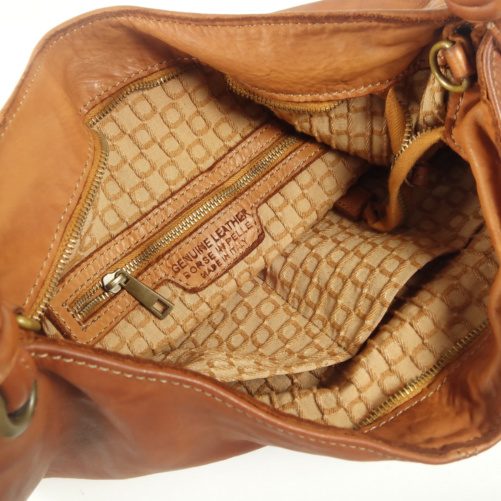 Collection Esprit Cuir Sac porté épaule Perla sac cuir marron