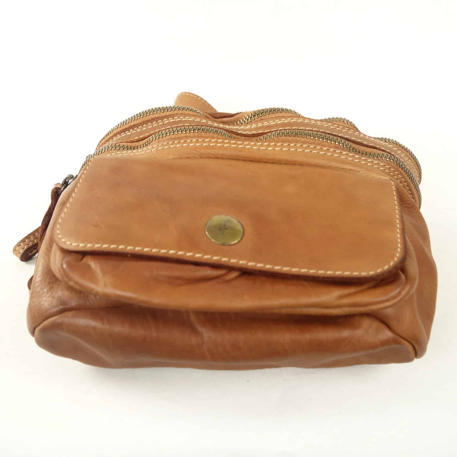 Collection Esprit Cuir JIMY petite sacoche cuir naturel vintage