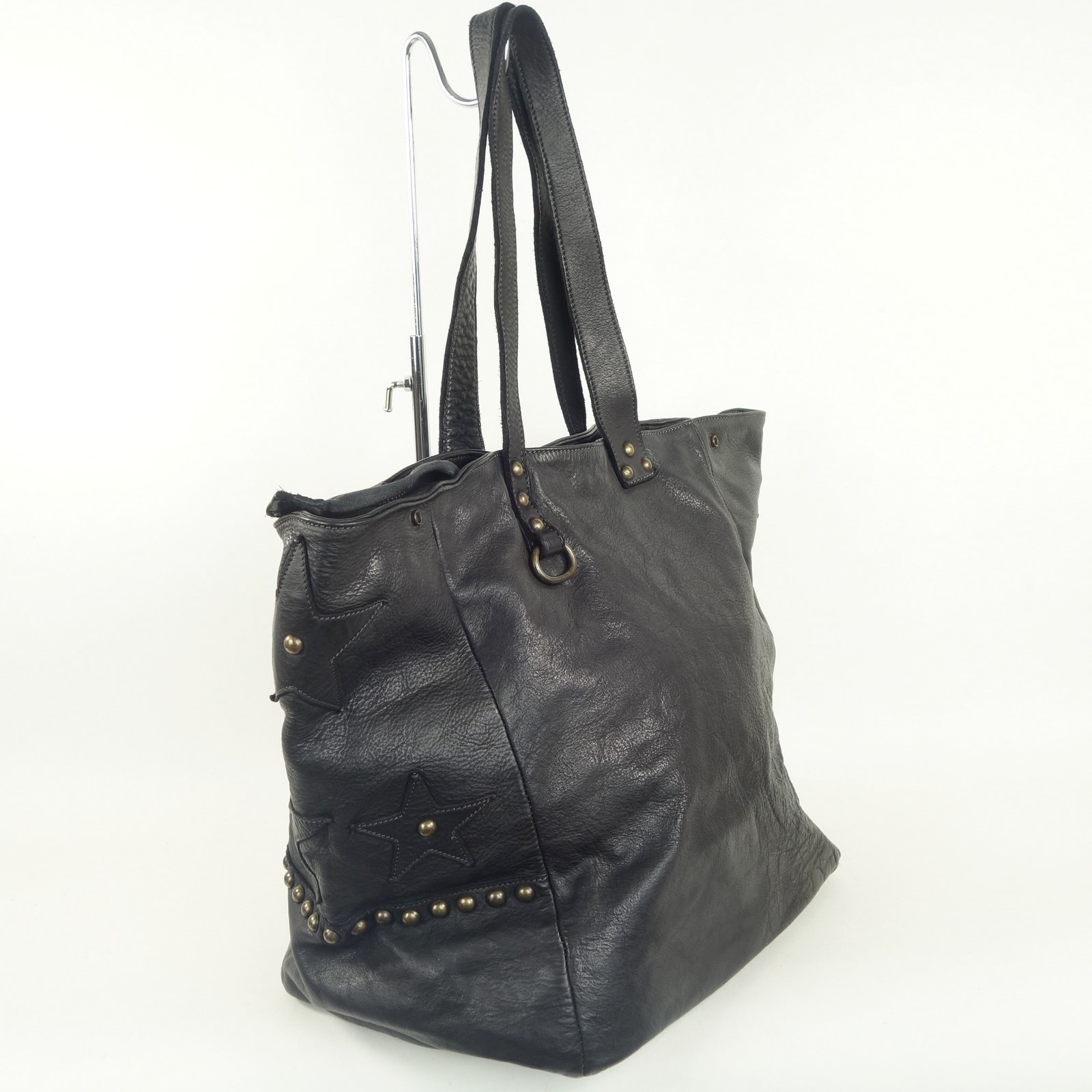 Esprit Cuir Lili cabas cuir noir XL 17 pouces