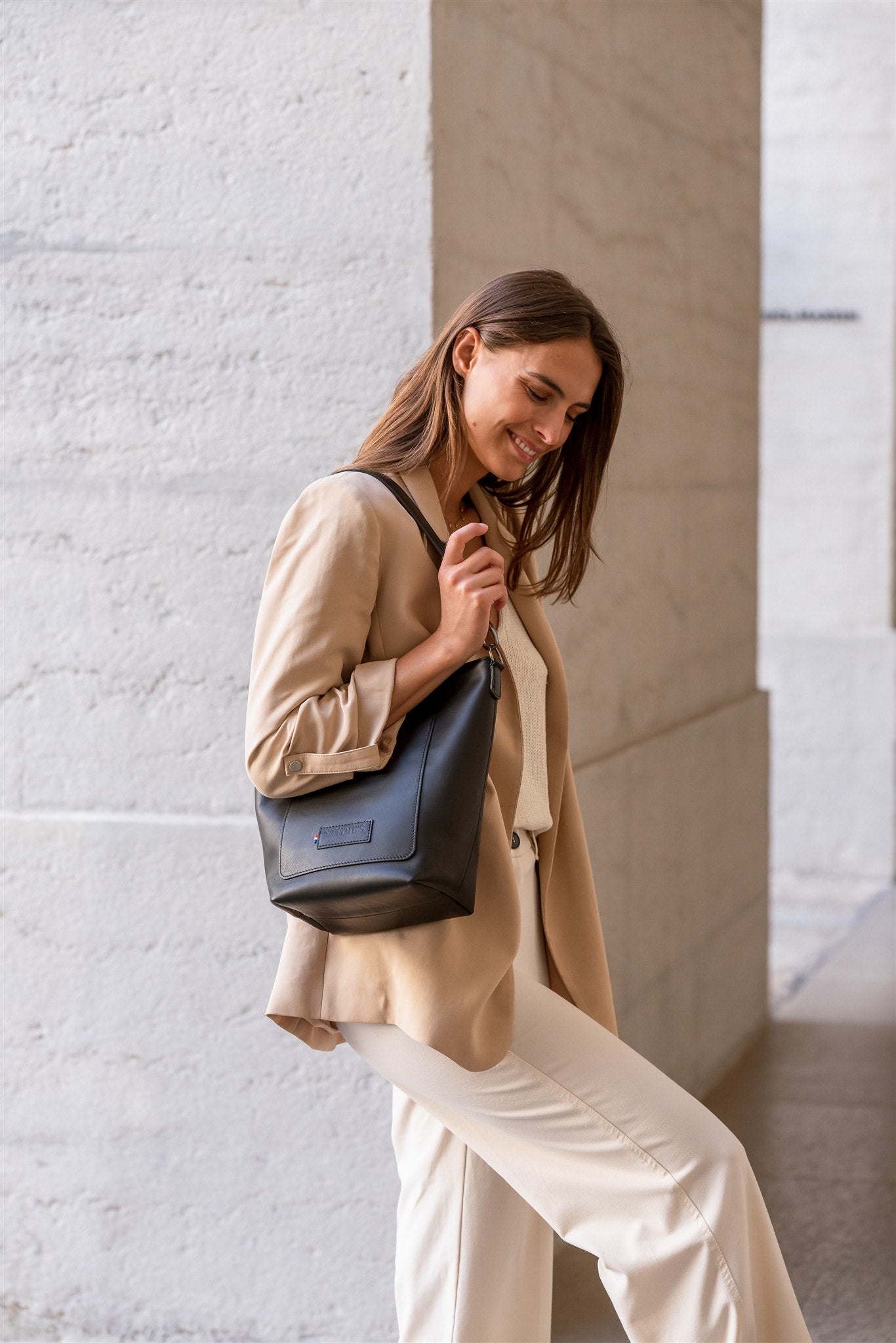 Nodie's Andy sac cabas noir cuir travail léger