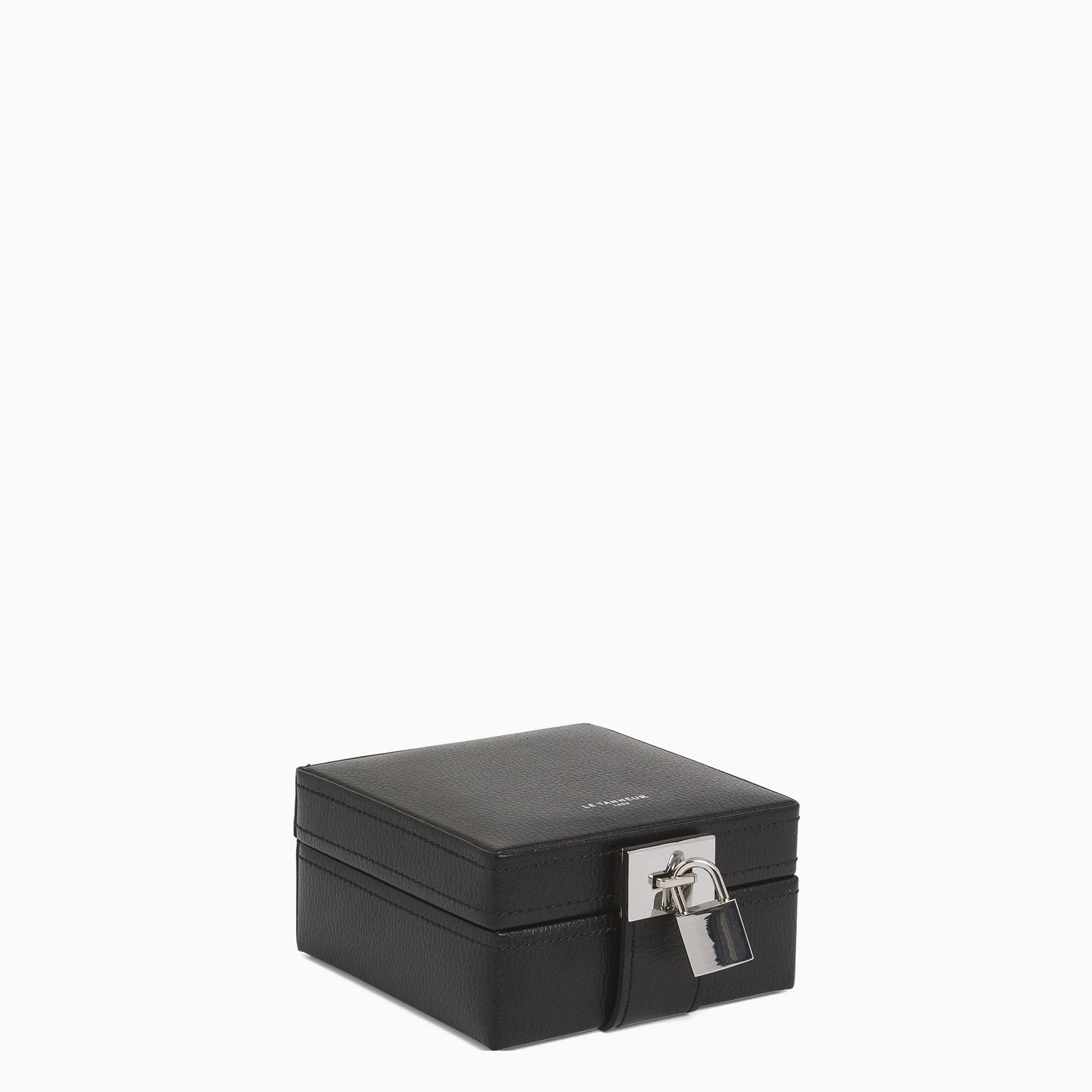 Le Tanneur coffret à bijoux voyage cuir velours miroir