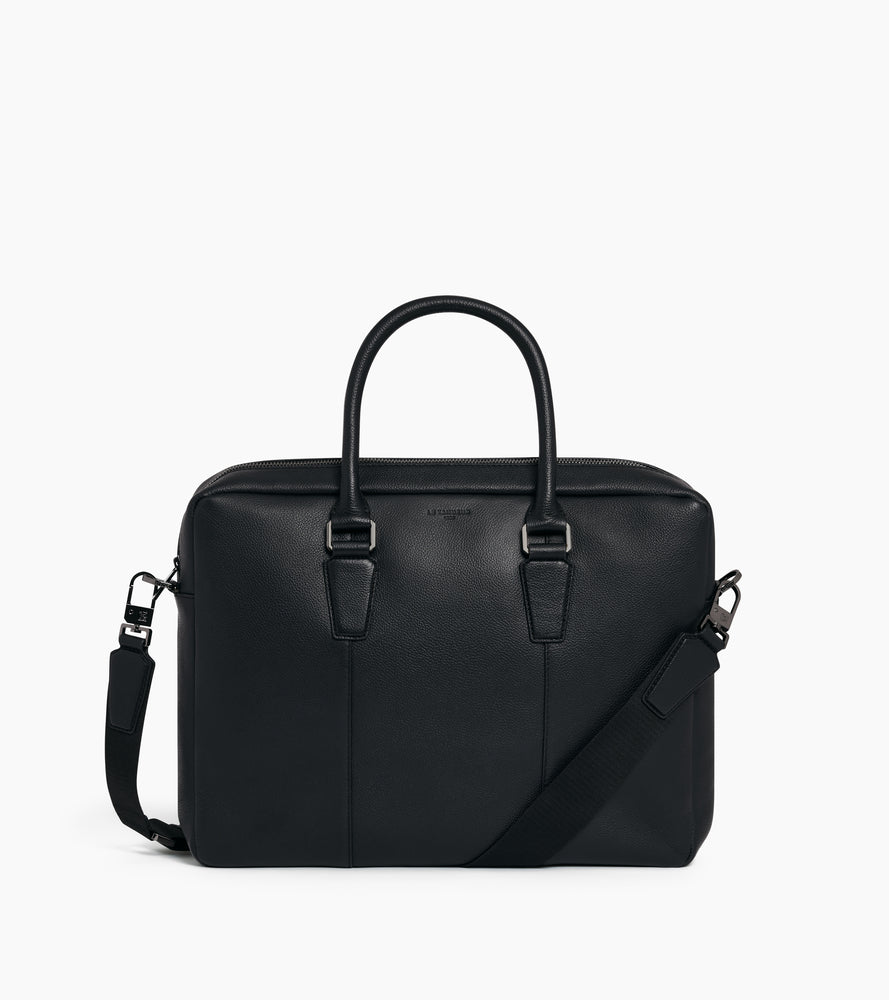 Le Tanneur Marceau porte-documents cuir noir 14 pouces