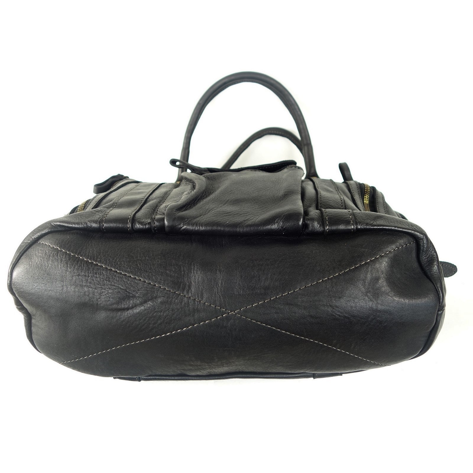 Collection Esprit Cuir Grand sac à main Elsa grand sac cuir noir