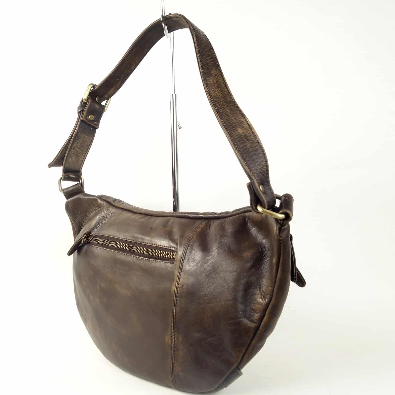 Collection Esprit Cuir BEN sac banane cuir marron vintage homme