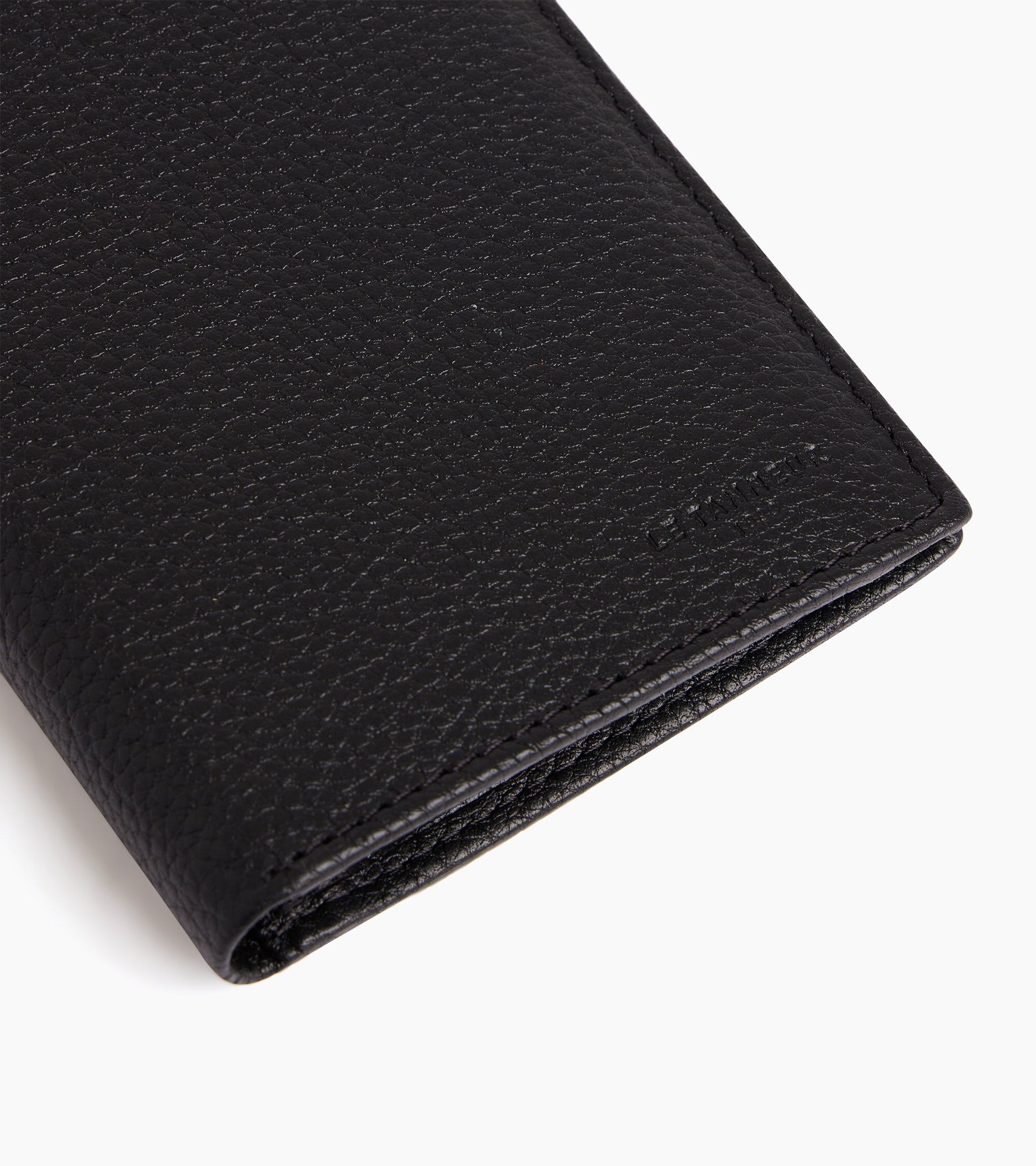 Le Tanneur Charles portefeuille zippé cuir grainé noir