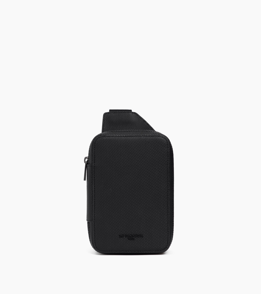 Le Tanneur Emile Sacoche sling cuir noir signature T