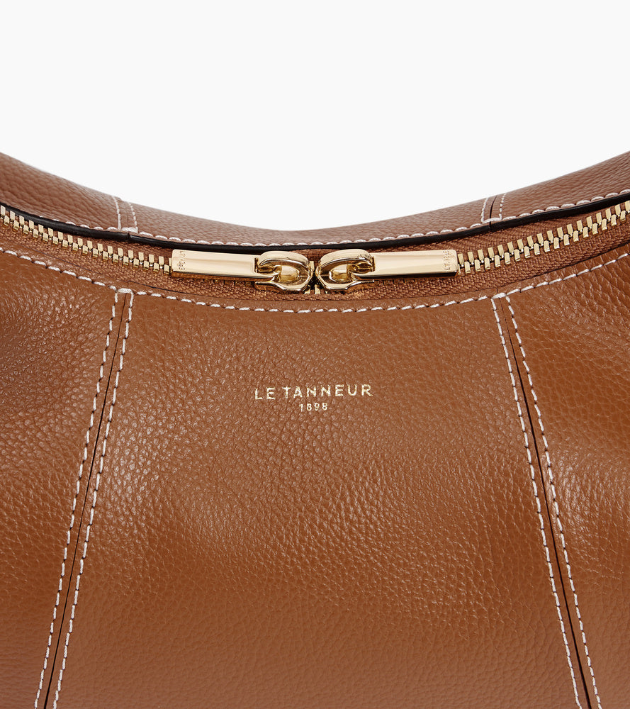 Le Tanneur Juliette petit sac hobo cuir marron