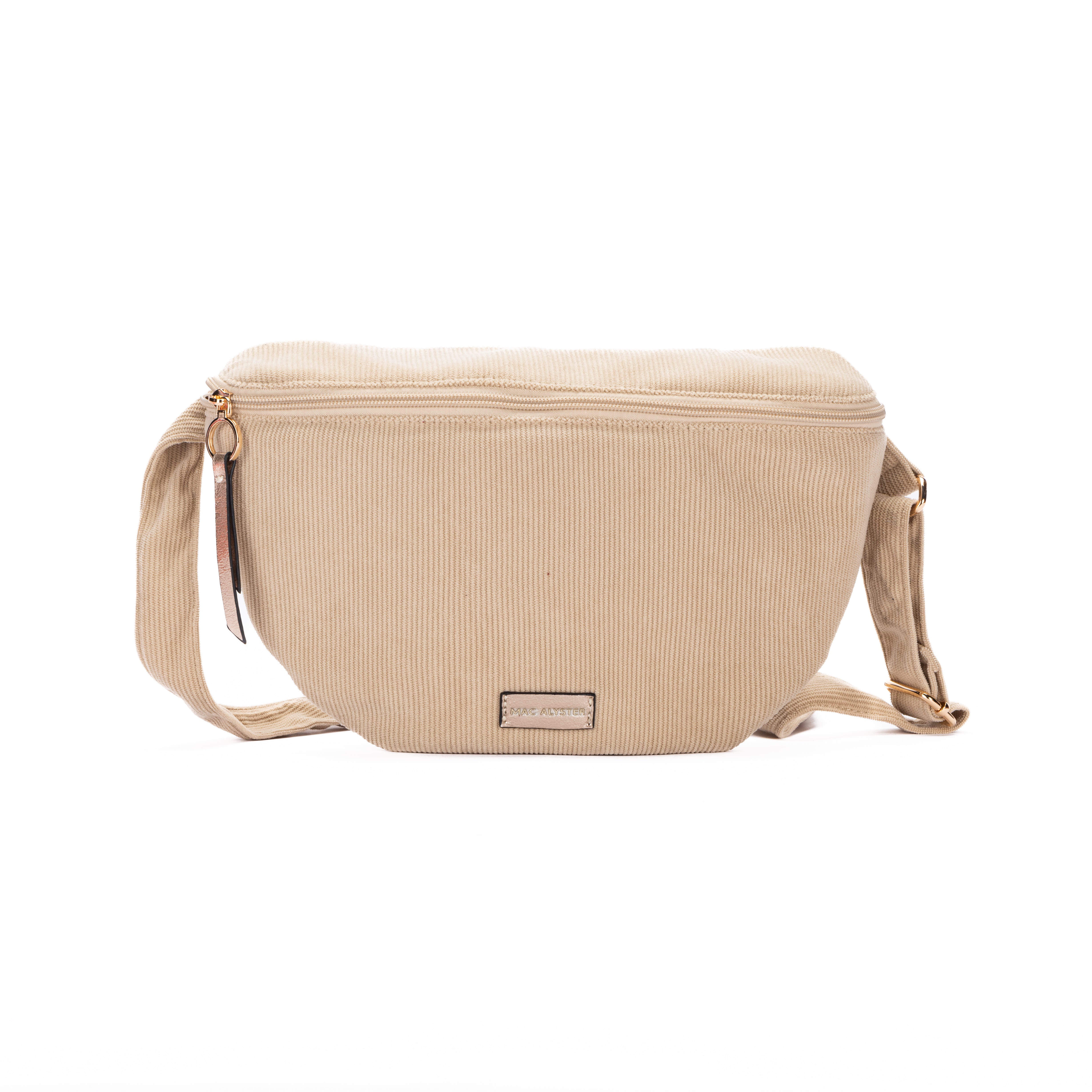 MAC ALYSTER Côtelé sac banane velours bordeaux