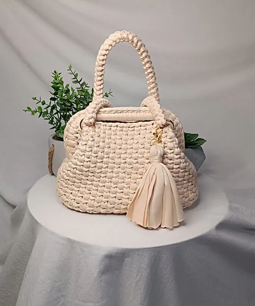 Takiri Elégance TK1024 sac à main crème anses fermoir