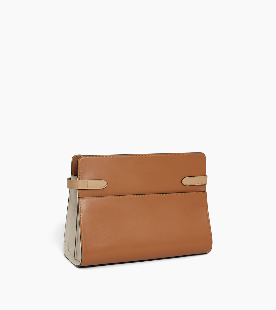 Le Tanneur Emie grand sac épaule cuir lisse nubuck