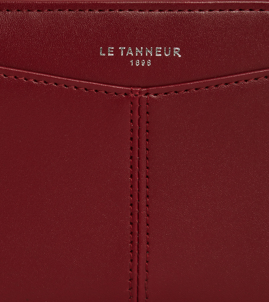 Le Tanneur Charlotte porte-monnaie zippé cuir revolution red