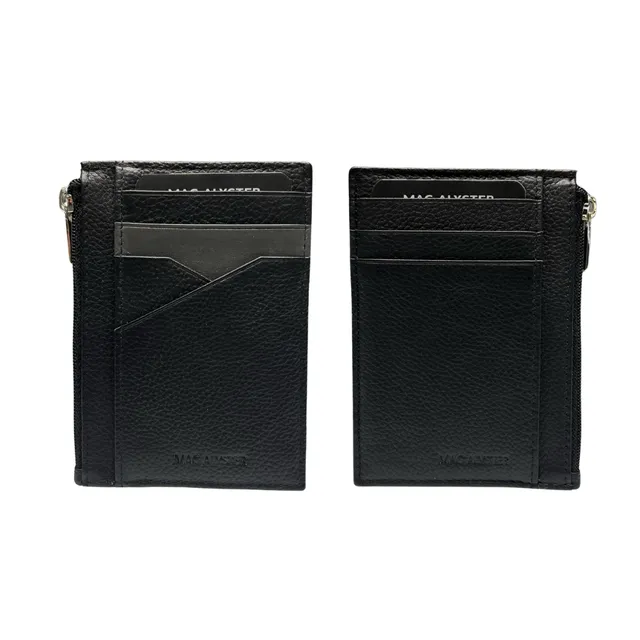 Mac Alyster Dandy 4CC porte-cartes noir zippé slim