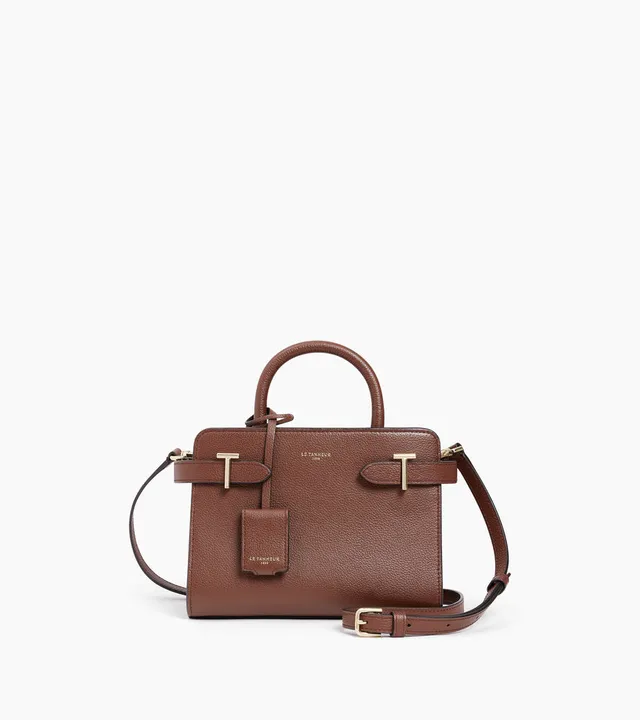 Le Tanneur Emilie petit sac à main cuir grainé 3 compartiments