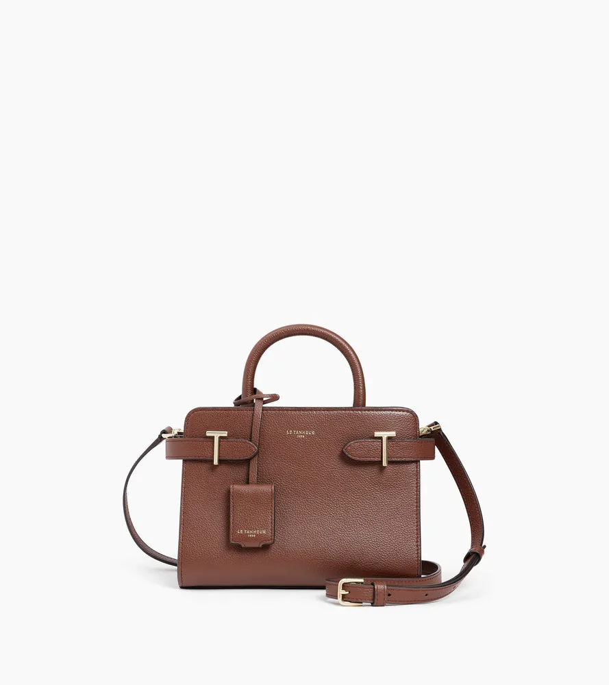 Le Tanneur Emilie petit sac à main cuir grainé 3 compartiments