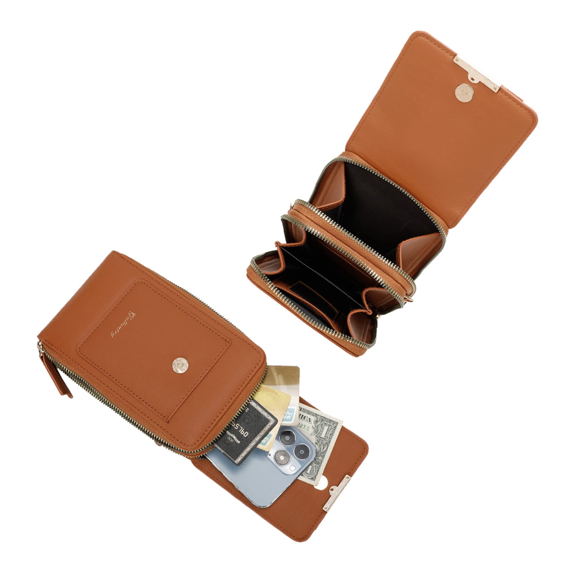Gallantry Sacs Bandoulière pochette téléphone Camel 19 cm