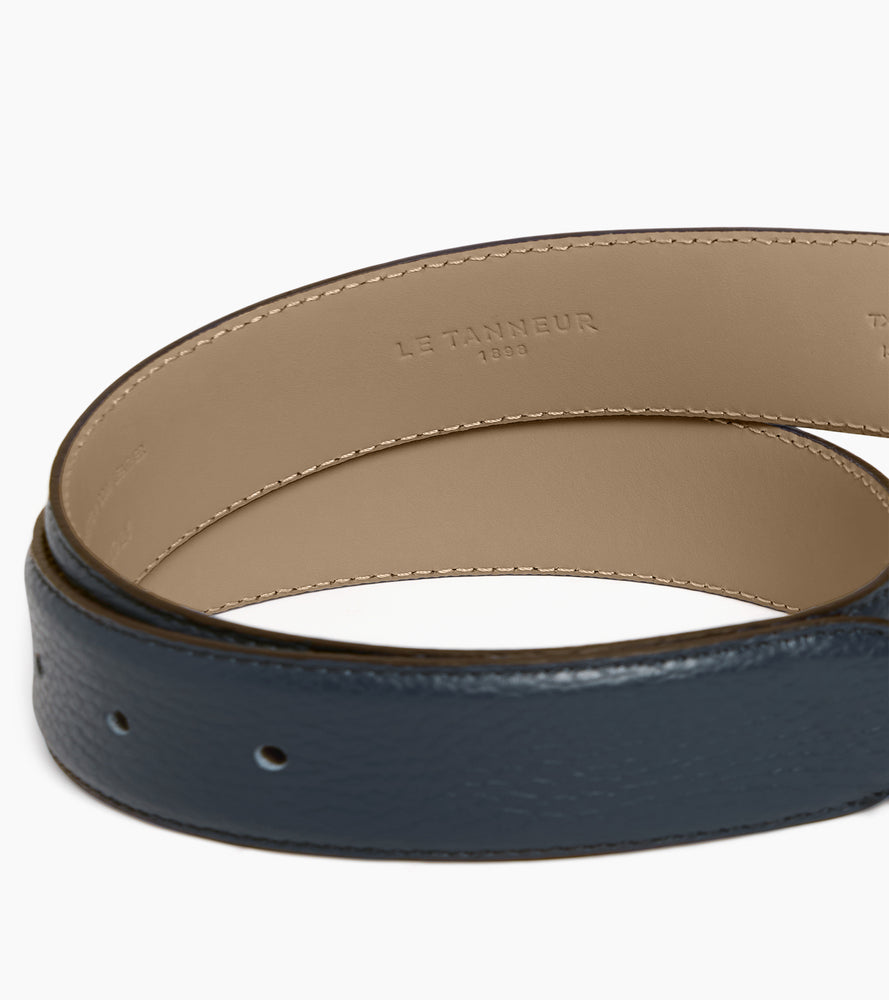 Le Tanneur ceinture homme cuir grainé 35 mm boucle rectangle