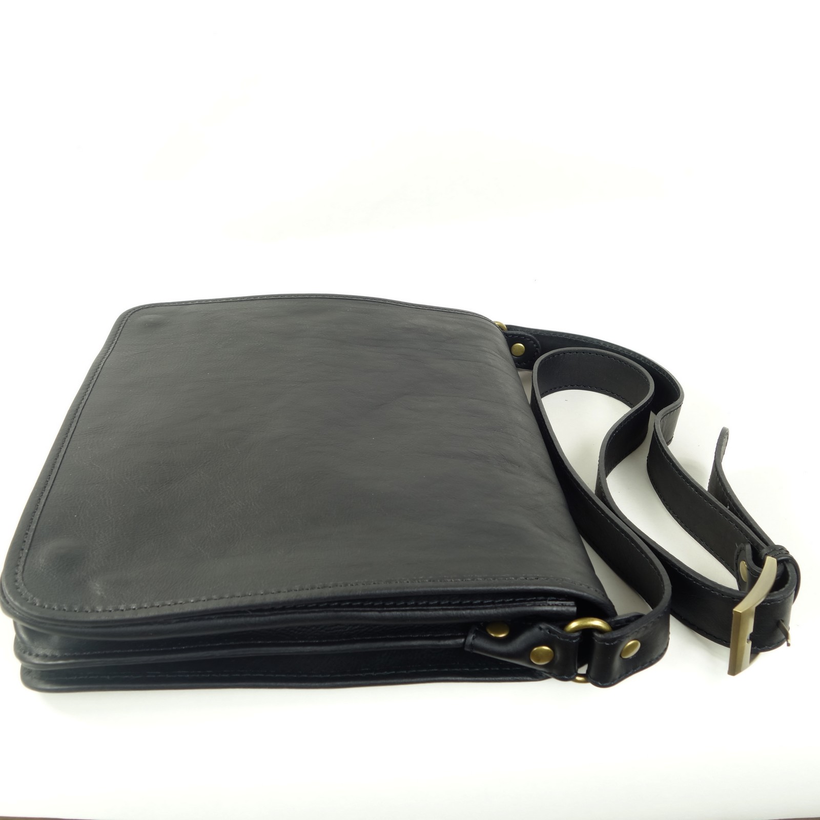 Collection Esprit Cuir Modena sacoche cuir noir homme