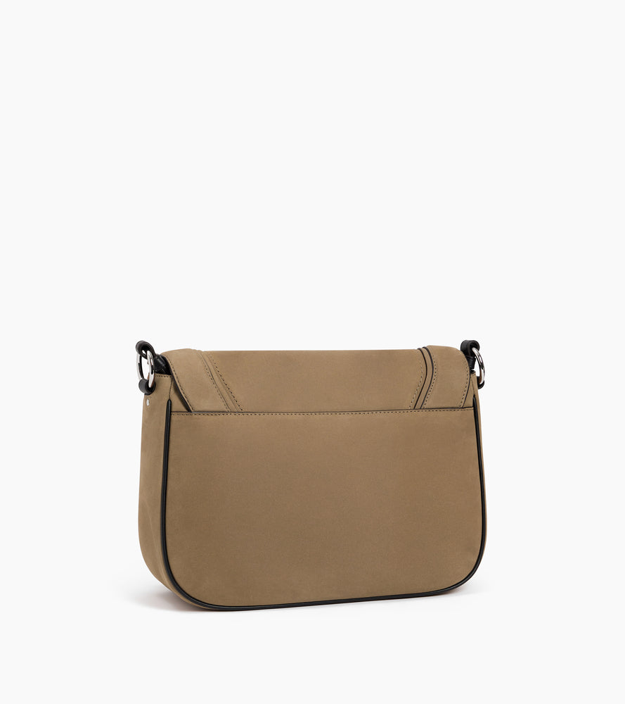 Le Tanneur Ella grand sac bandoulière cuir lisse nubuck