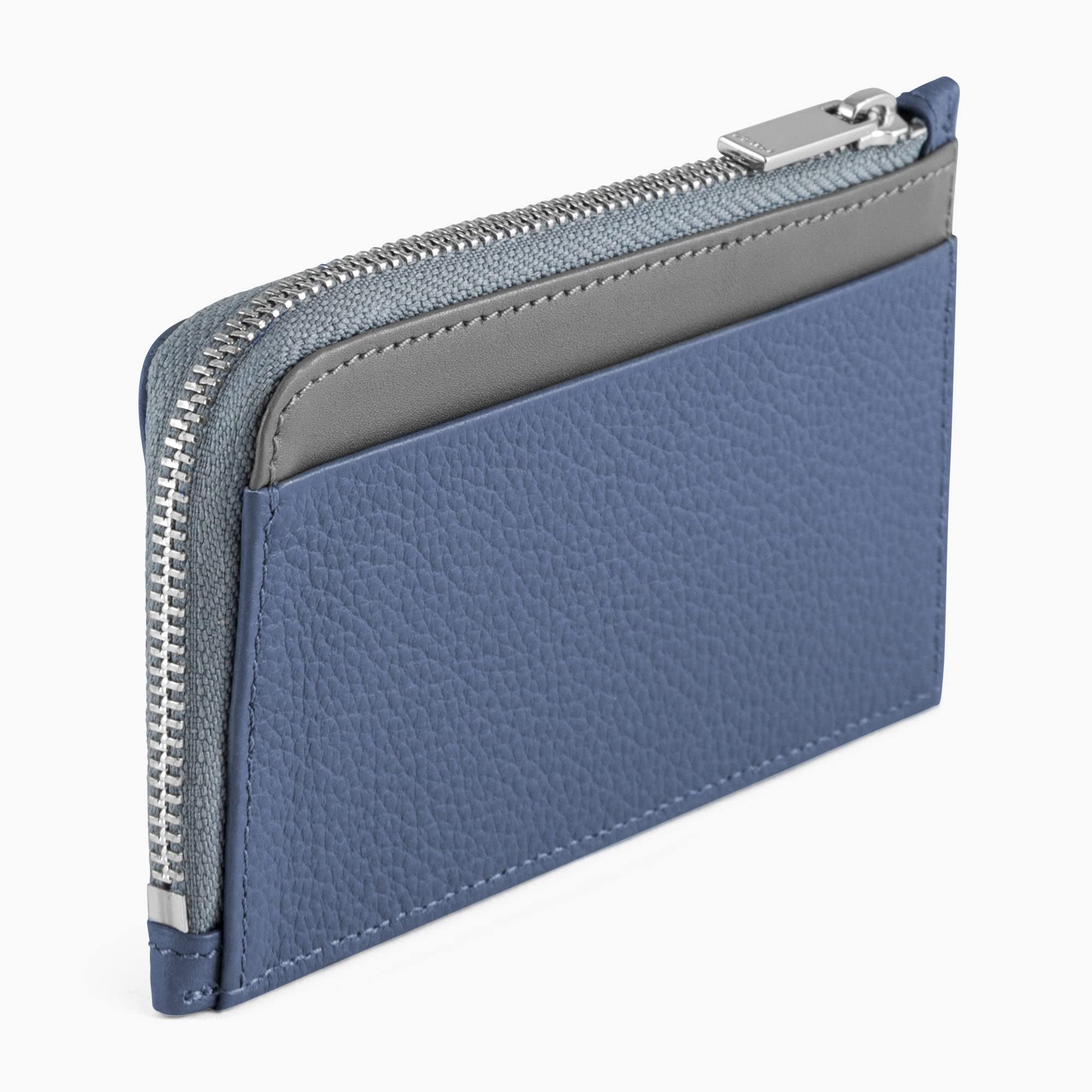 Le Tanneur Emile Porte-carte large zippé cuir grainé noir