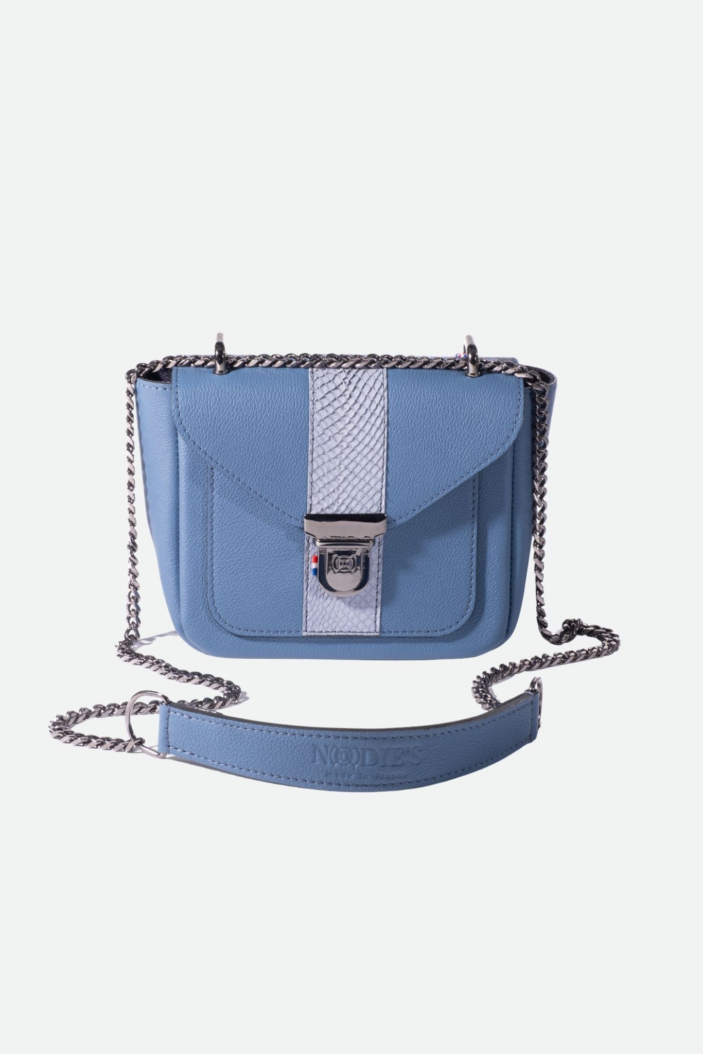 Nodie's Isaac bleu denim mini sac bandoulière cuir