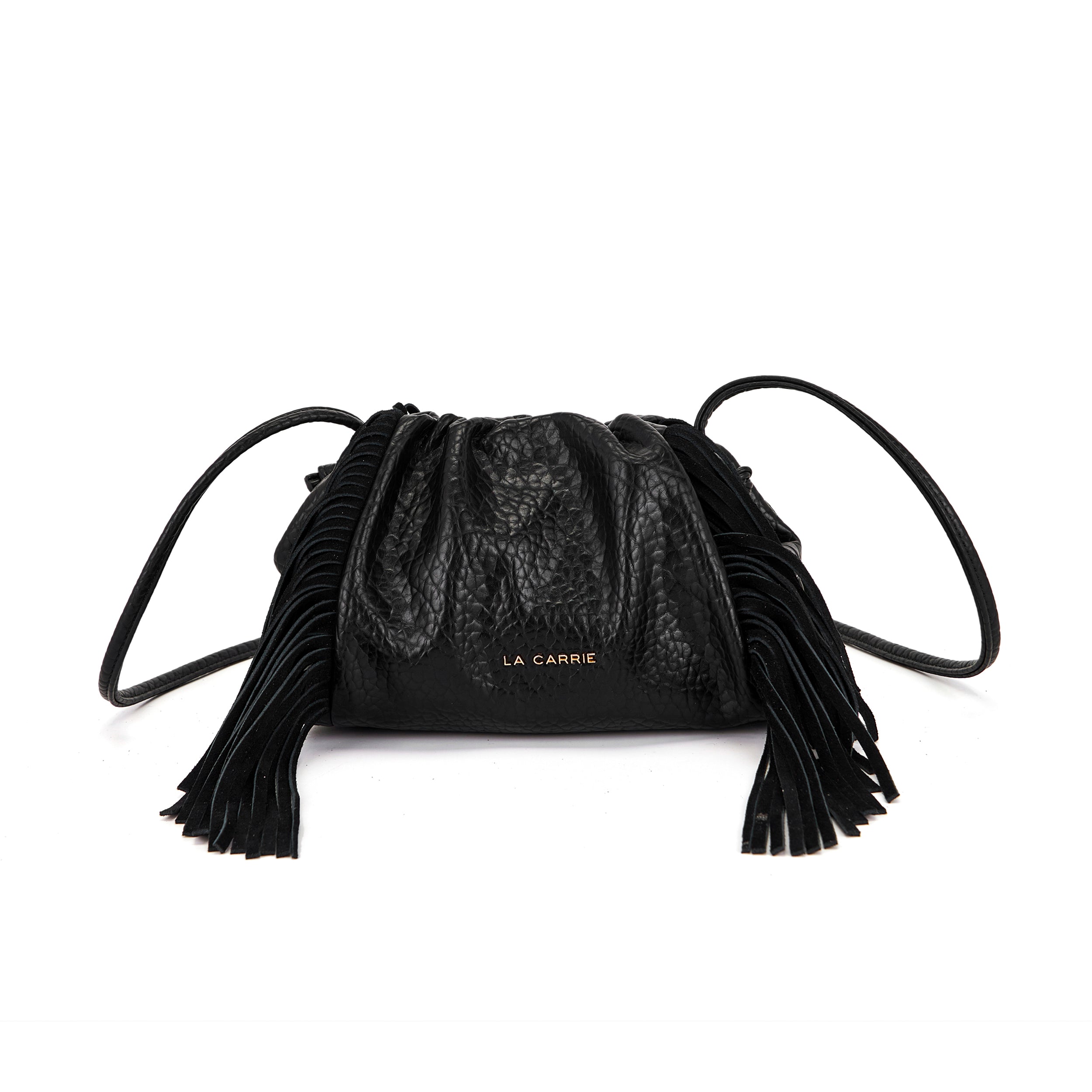 La Carrie Capsule sac à épaule noir PU 23x15 cm