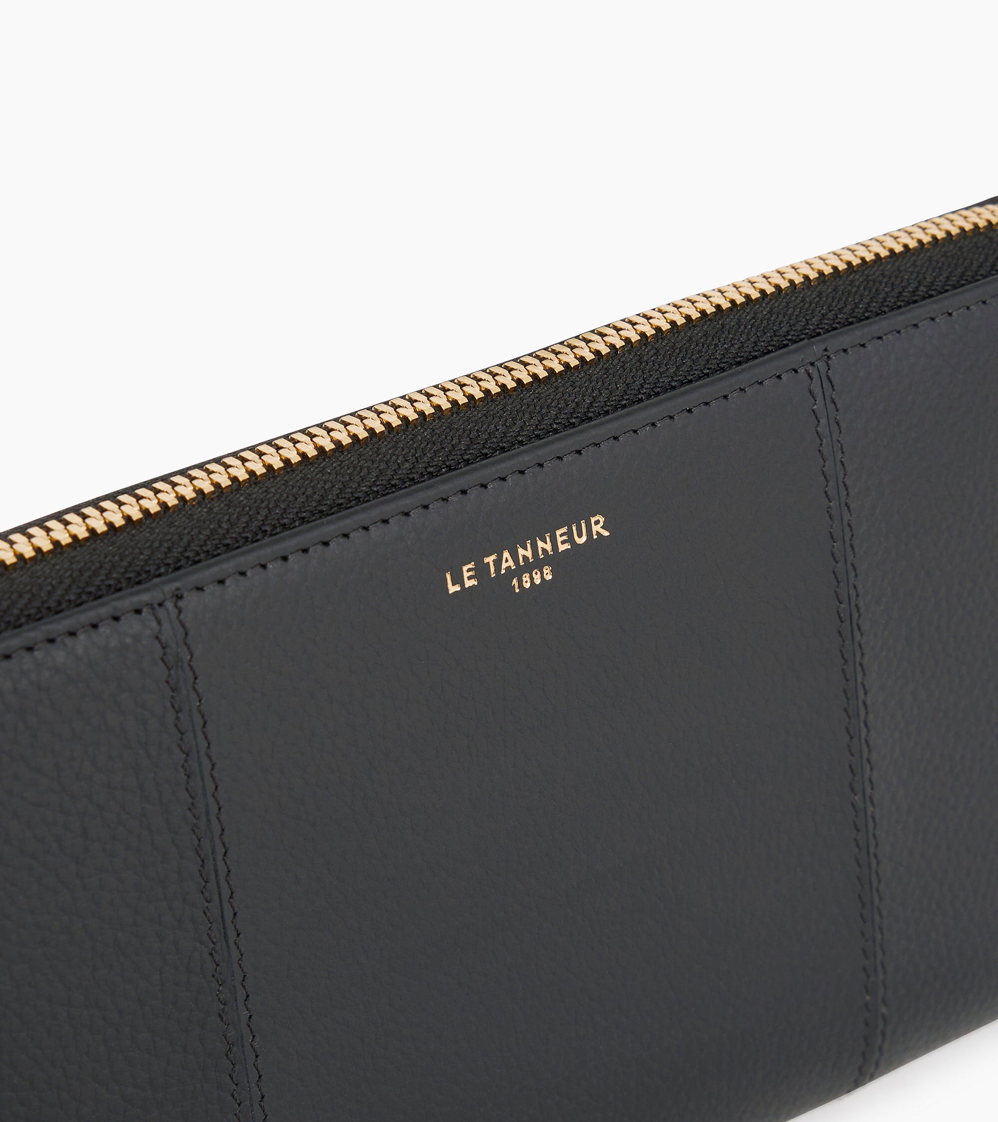 Le Tanneur Juliette compagnon cuir grainé noir RFID