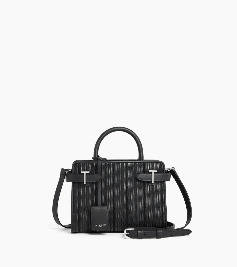Le Tanneur Emilie petit sac cuir tressé noir