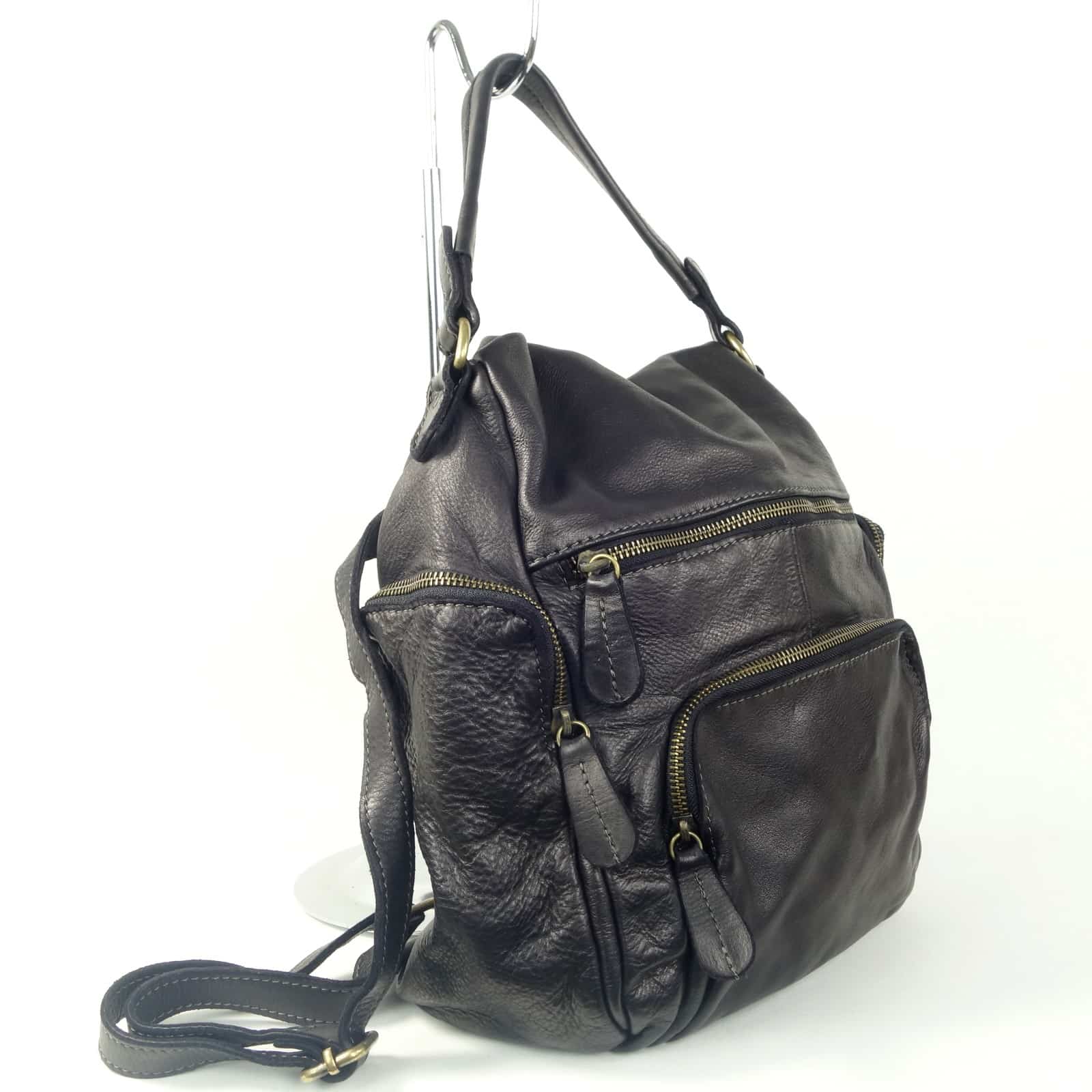 Collection Esprit Cuir Milo sac à dos cuir noir vintage