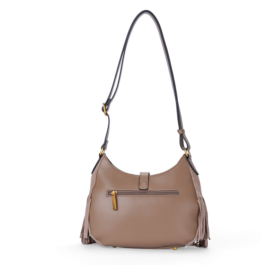 Mac Alyster Celeste Sac Besace Taupe Suédine