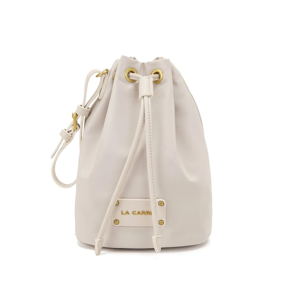 La Carrie In&Out sac seau nylon ivoire 17x11,5x23cm