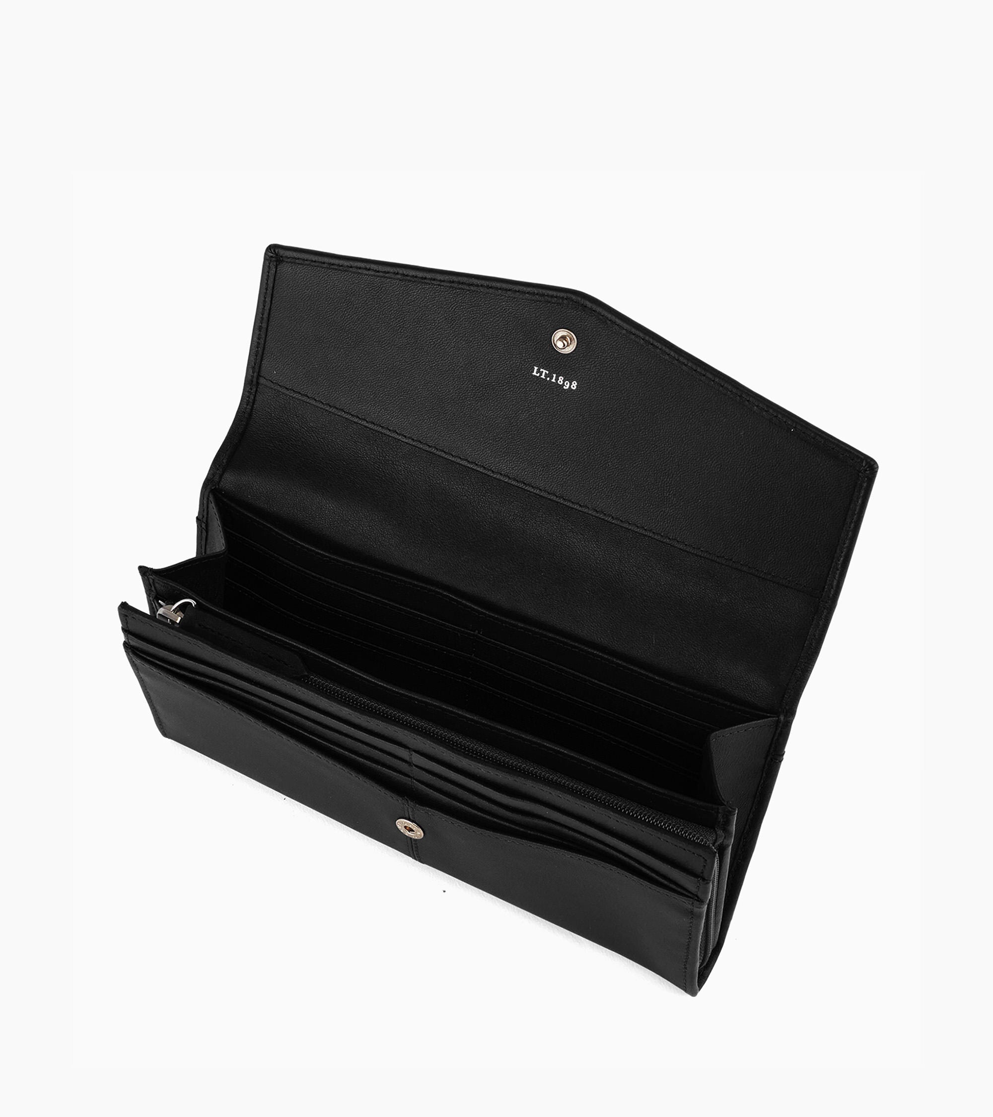 Le Tanneur Charlotte grand portefeuille cuir lisse noir RFID
