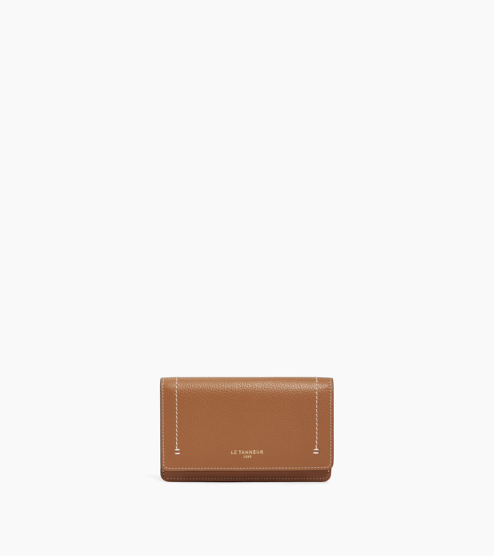 Le Tanneur Louison porte-cartes cuir grainé marron