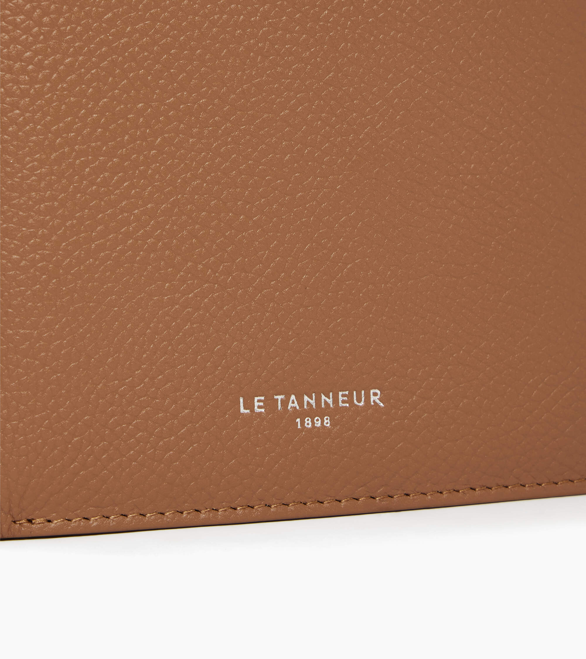 Le Tanneur Lucien portefeuille cuir marron tan zippé