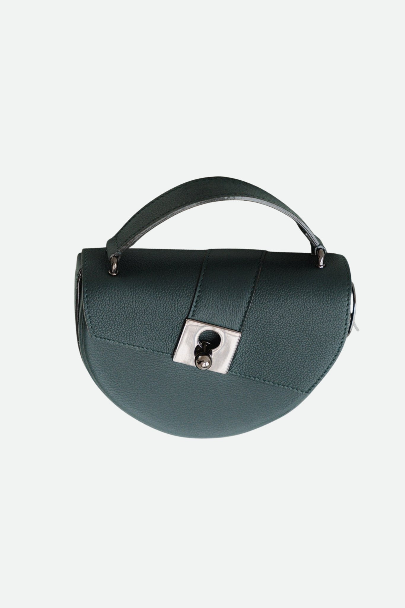 Nodie's Côme sac demi-lune cuir vert sapin grainé