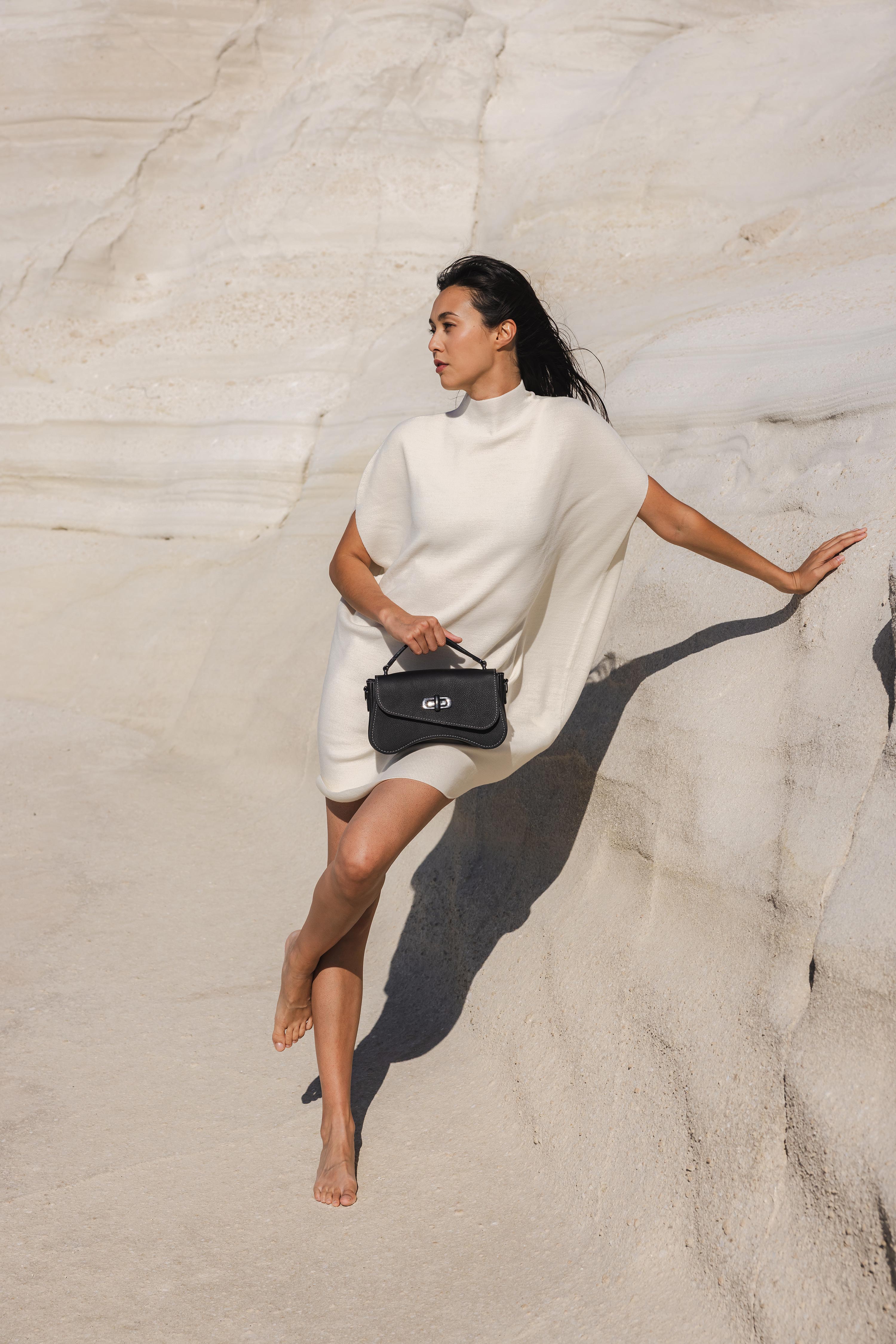 Nodie's L'Iconique sac baguette noir grainé cuir