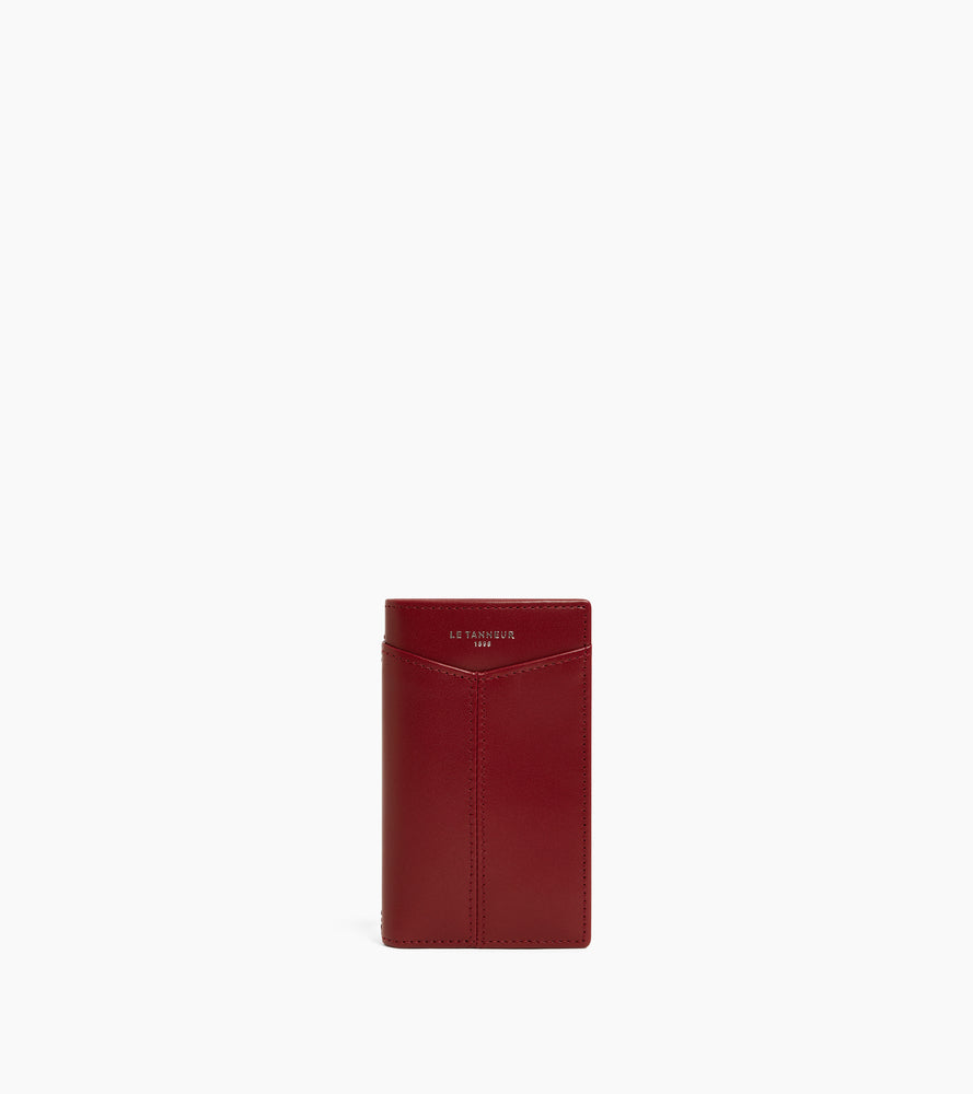 Le Tanneur Charlotte porte-cartes cuir lisse Revolution red