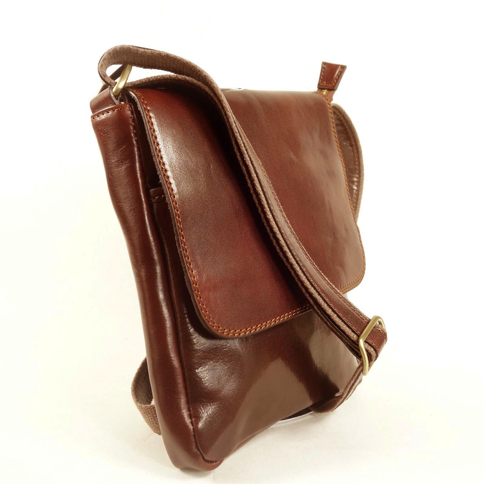 Collection Esprit Cuir MILAN sac bandoulière marron cuir